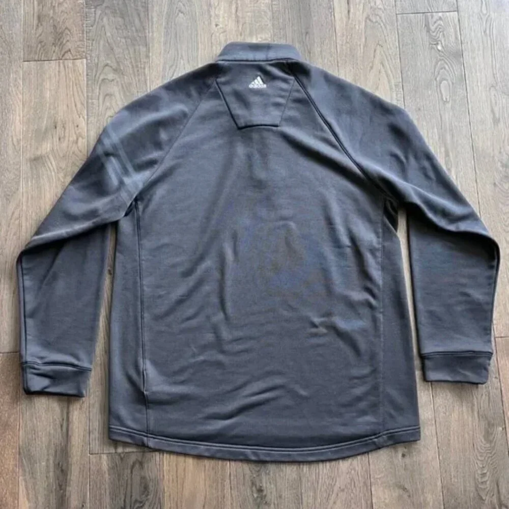 Adidas Climalite Golf 1/4 Zip Pullover Fleece Black Size M Athletic Outdoor